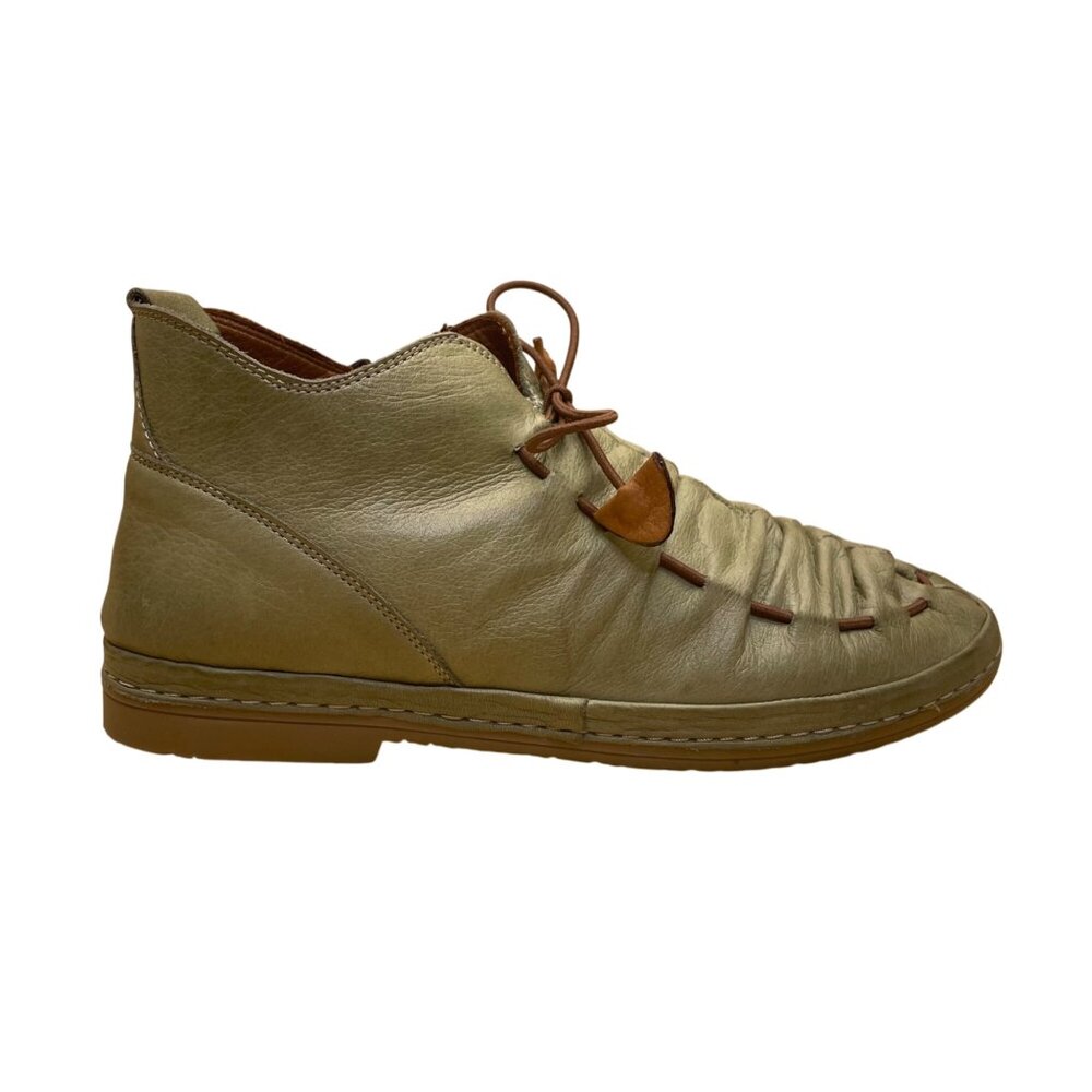 Lemon n Lime Women’s Green Leather Moccasin-Style Ankle Boots Size EU37/US7
